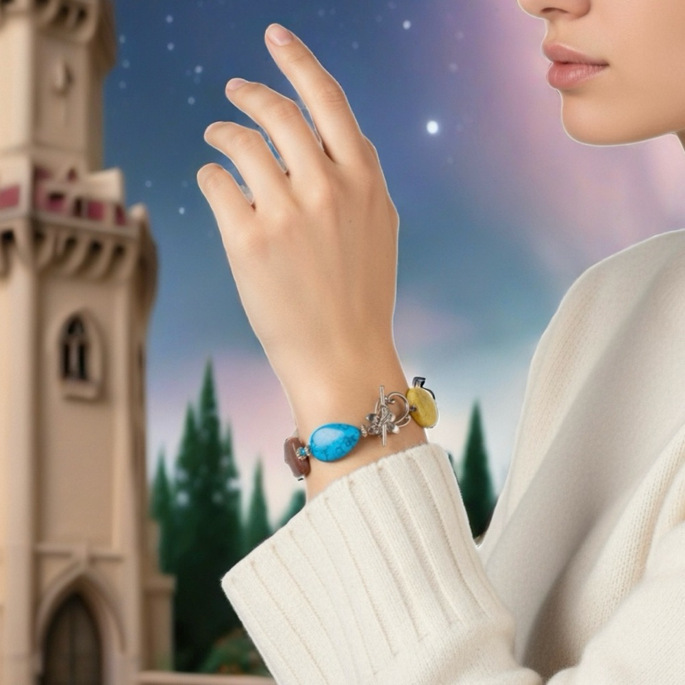 0033 Multi Gemstone Bracelet 8 1/2"